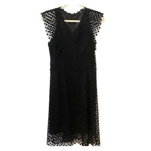 Elie Tahari black midi dress